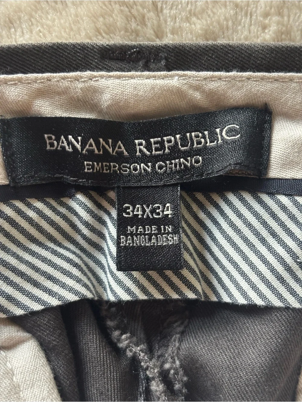 Banana Republic Men's Charcoal Gray Chinos - Emerson Chino